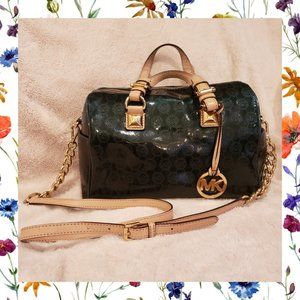 Michael Kors Greyson Satchel in Hunter Green